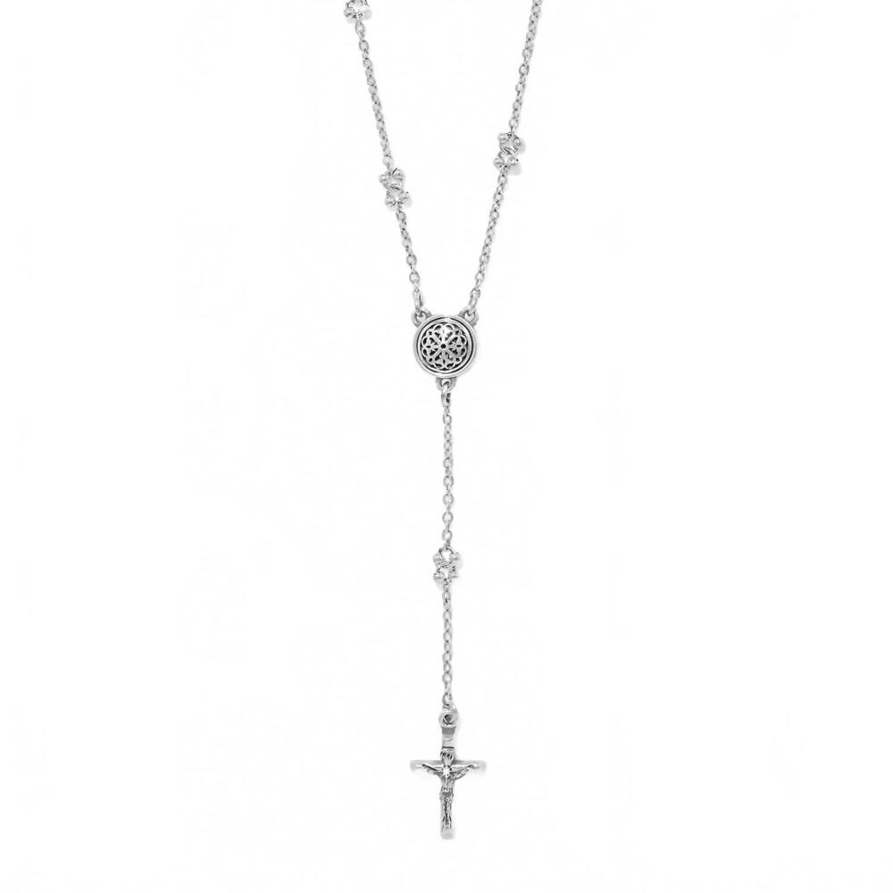 NEW BRIGHTON ferrara cross y necklace in silver